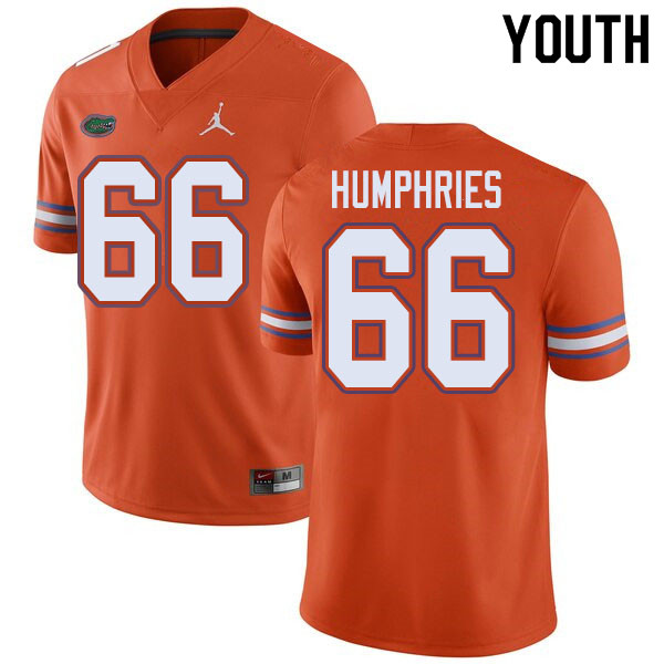 Jordan Brand Youth #66 Jaelin Humphries Florida Gators College Football Jerseys Sale-Orange